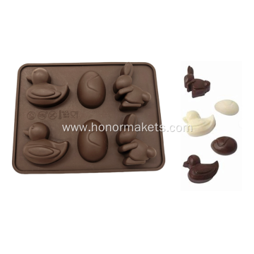 Easter Rabbit Bunny Duck Egg Silicone Chocolate Mold